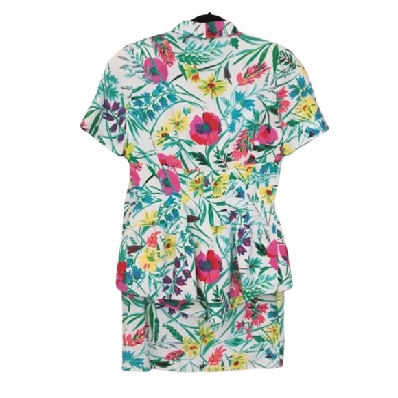 Vintage 90s: new Thierry Mugler 𑁍 Peplum Jacket Skirt Suit 𑁍 Floral Print 𑁍 - Picture 10 of 12